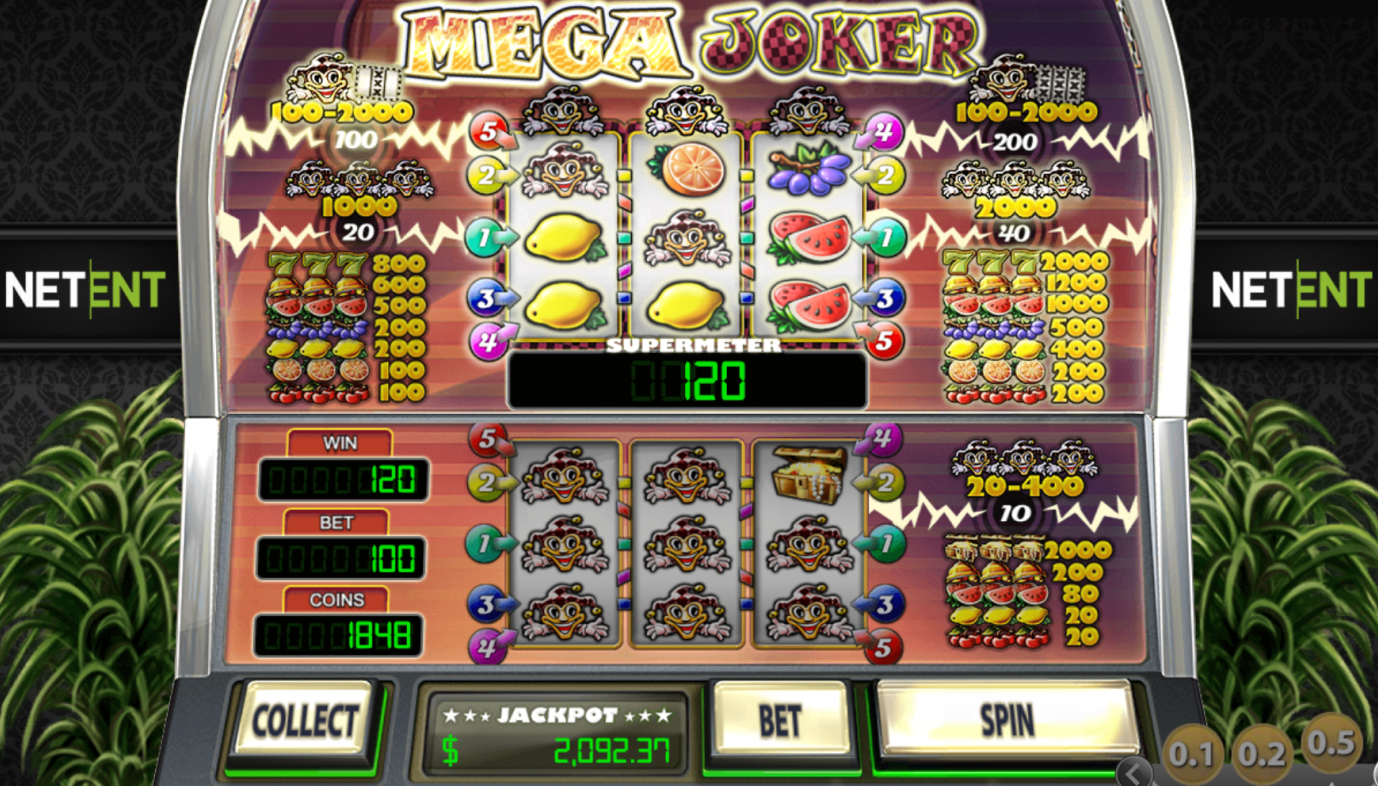Mega Joker - NetEntin retrohenkinen hedelmäpeli, jossa vaaditaan optimistrategia