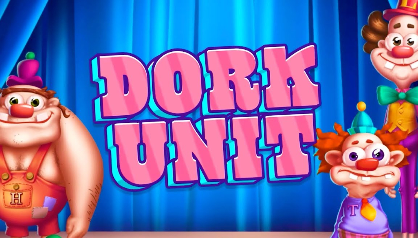 Dork Unit -pelin kuva, jossa näkyy sarjakuvamainen hahmo teknologisessa ympäristössä.