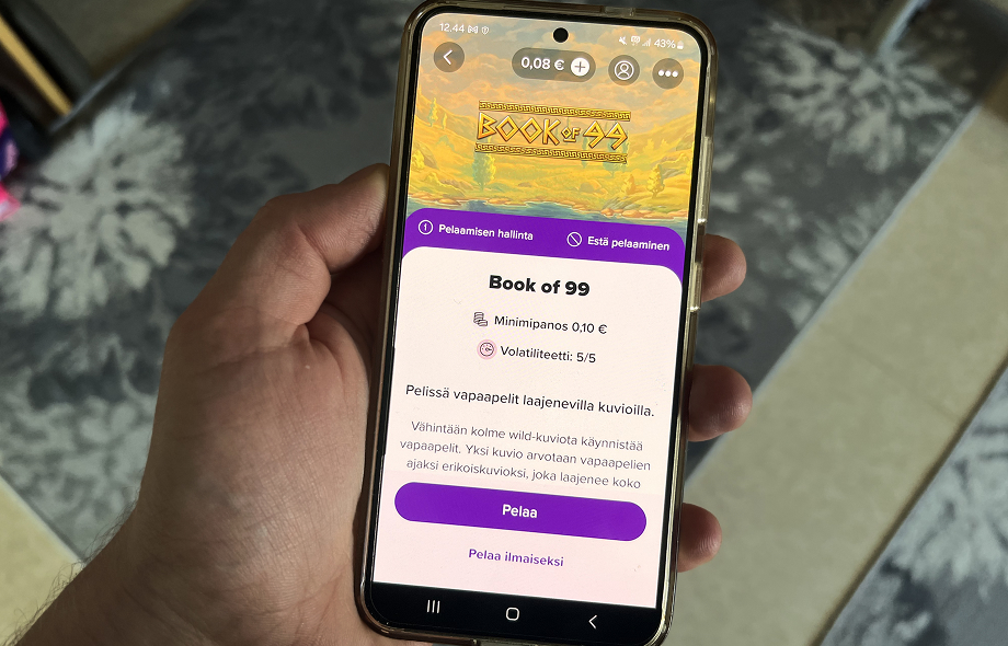 Veikkaus nettikasinolla auki Book of 99 mikä on sen paras hedelmäpeli palautusprosentin kannalta.